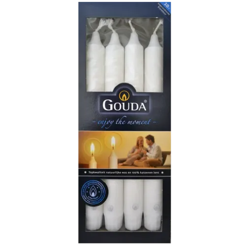 Gouda kroon kaarsen wit